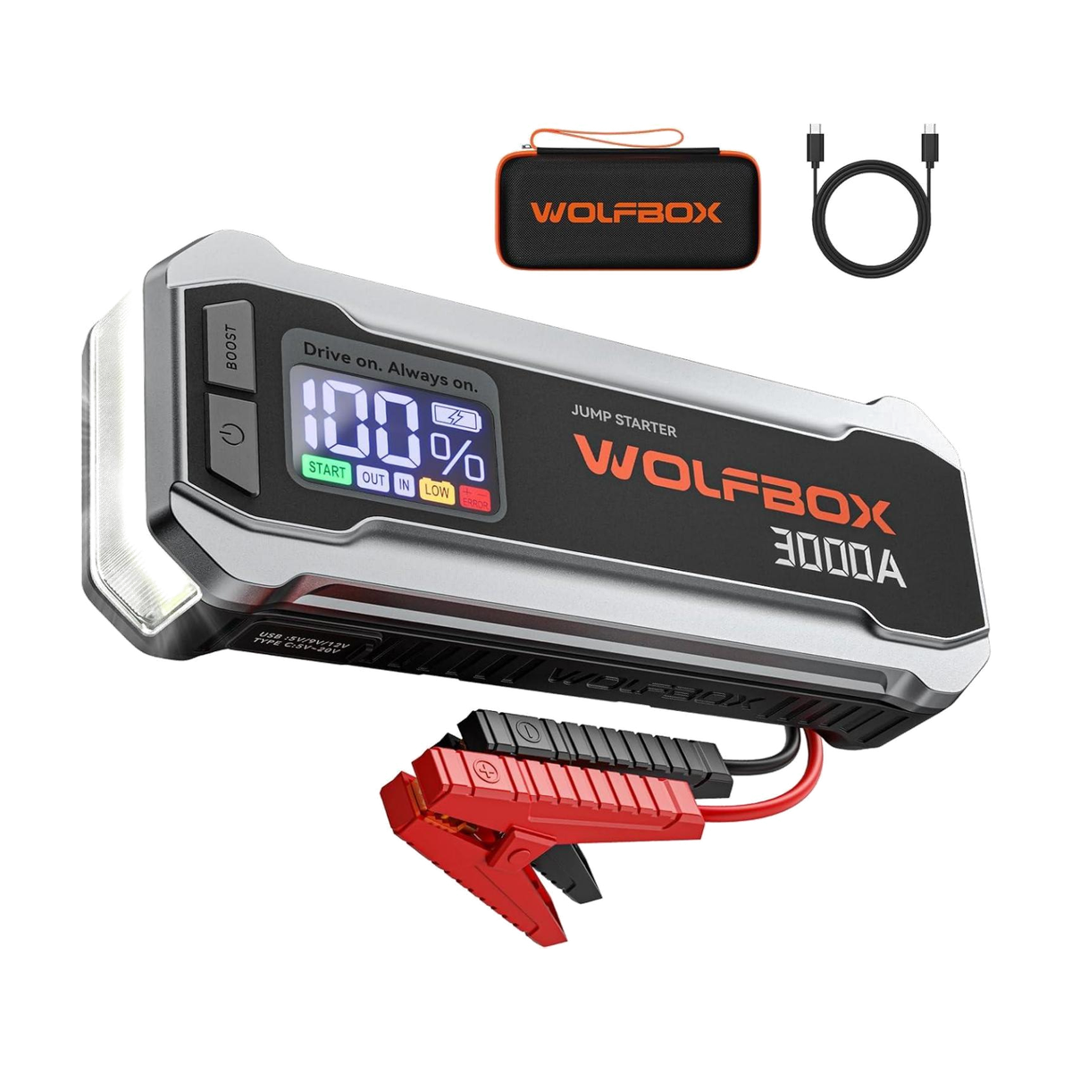 جامپ استارتر WOLFBOX MegaVolt 16 | 3000A