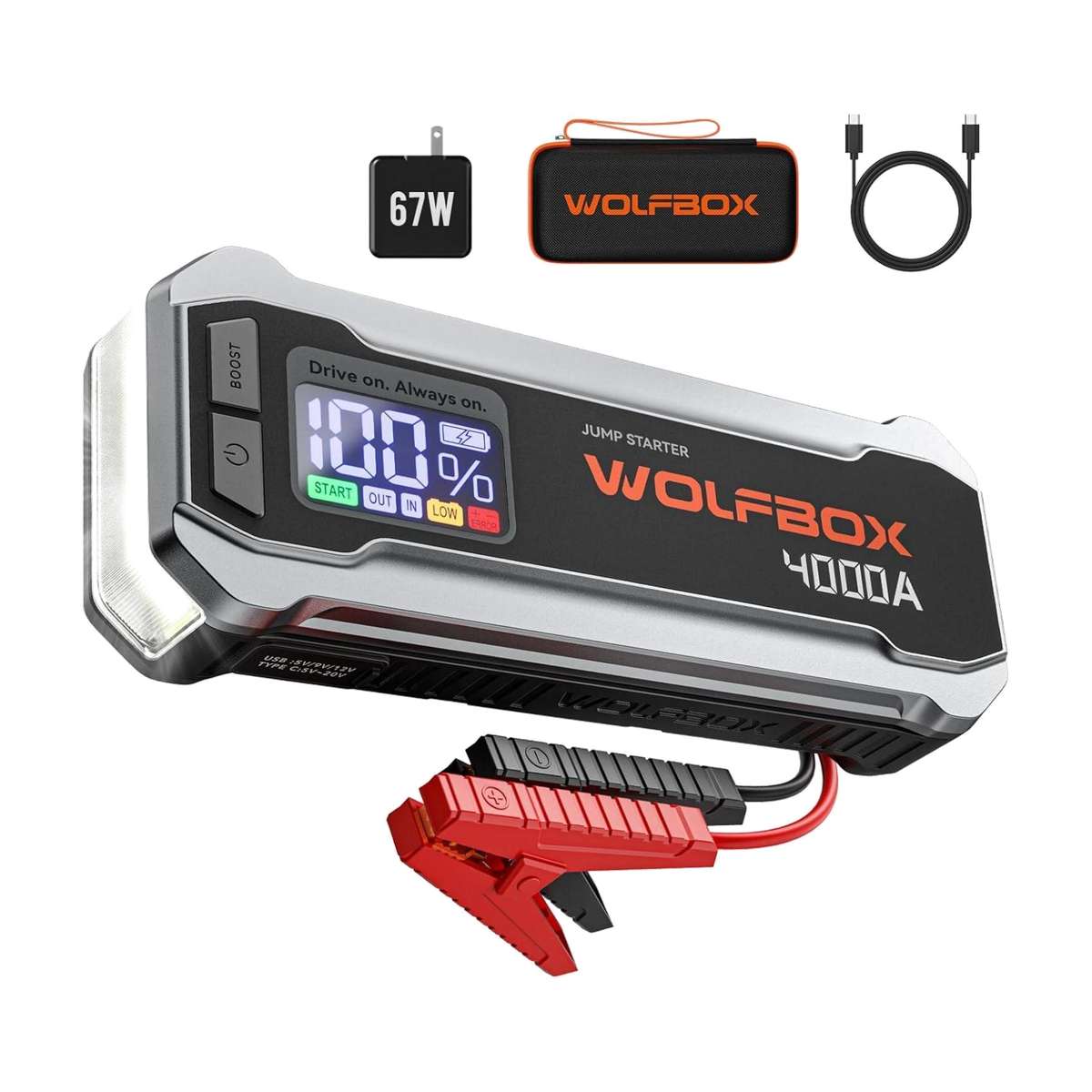 جامپ استارتر WOLFBOX MegaVolt 24 | 4000A
