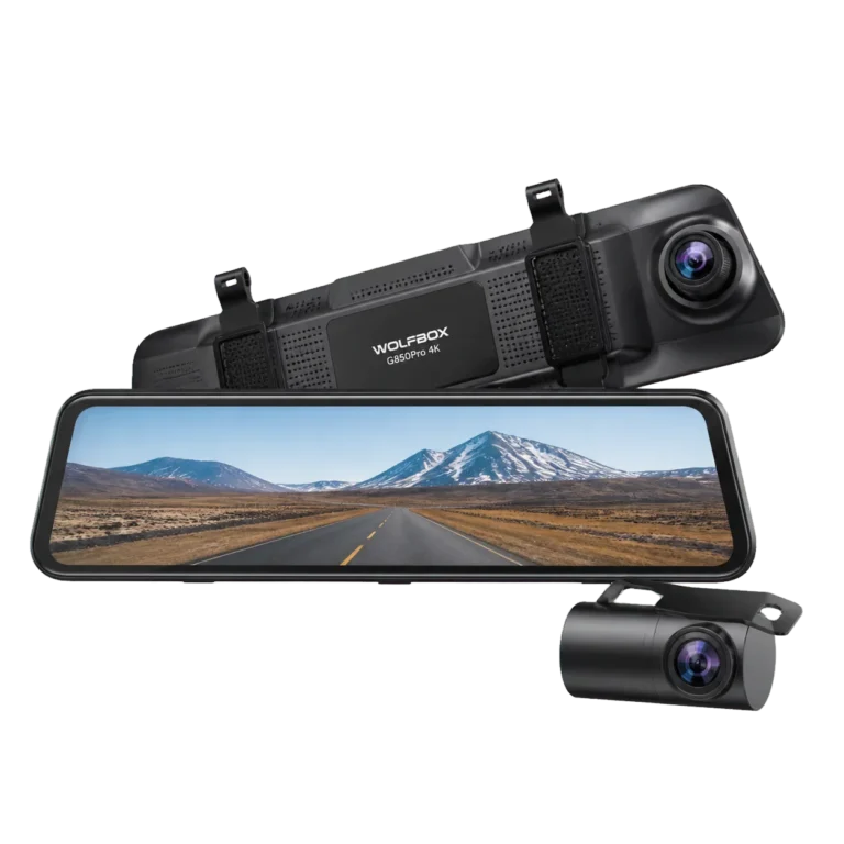 دوربین آینه‌ای WOLFBOX G850Pro | 4K با ADAS