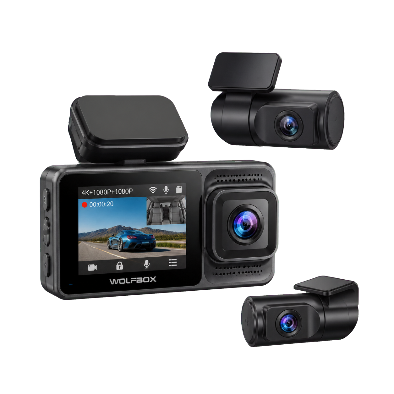 دوربین سهکاناله WOLFBOX X5 | 4K STARVIS 2